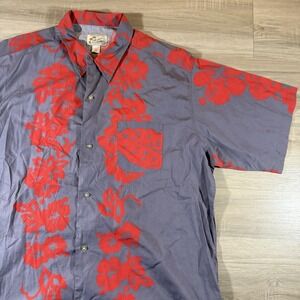 Vintage Polo Ralph Lauren Shirt Mens XLarge Red‎ Short Sleeve Button Up Hawaiian